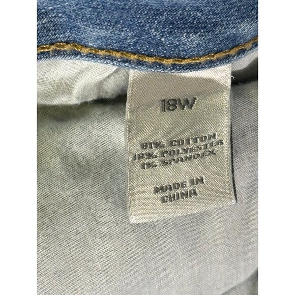 Fashion Bug Womens Size 18W light Blue acid wash Denim Jeans Pre-owned - Picture 16 of 16